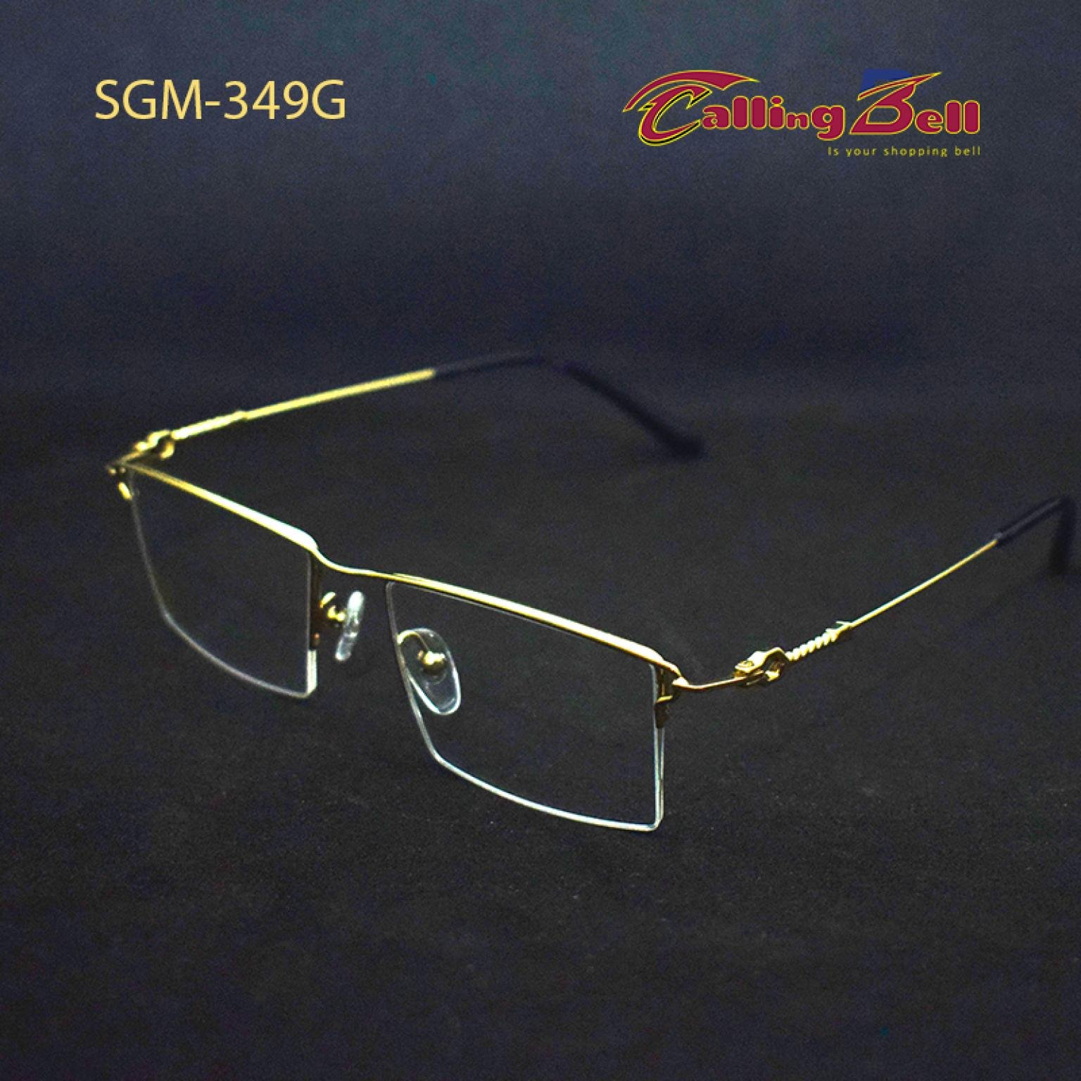 Premium Quality Metal Body Golden Half Rime Eye Glasses For Men's Women Optical Frame