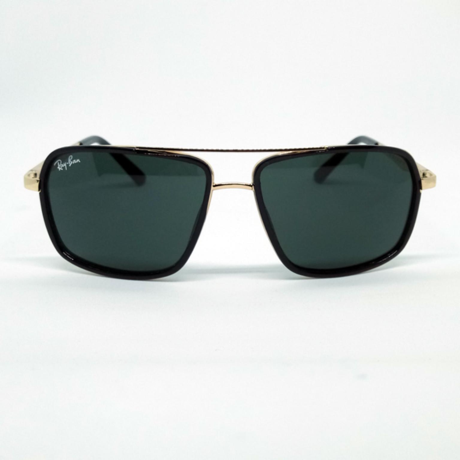 Rectangular Black Sunglass Glass Lens UV400 For Men Women |SGM-88|