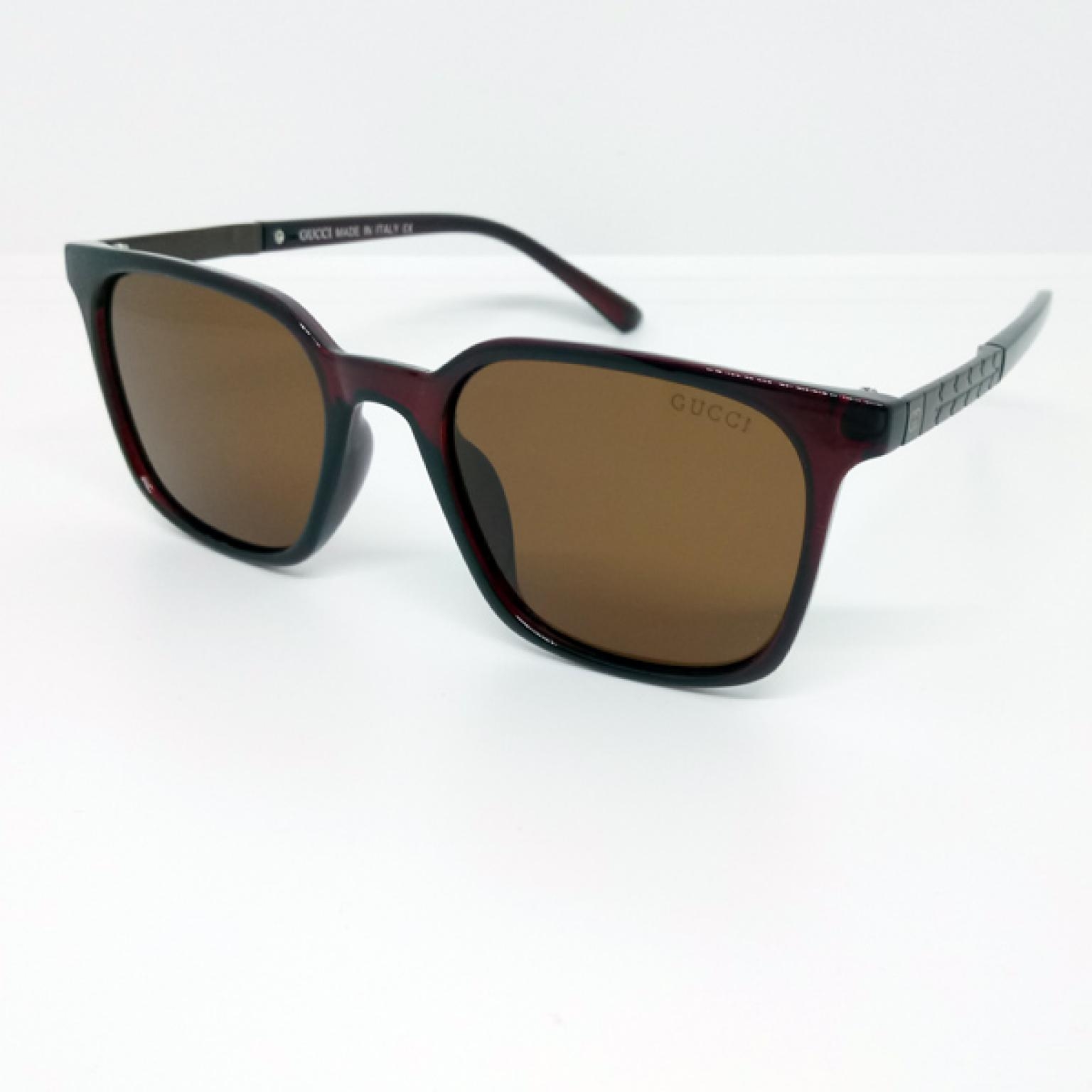 Rectangular Brown Polarized Sunglass for Men women UV400 Protected |SGM-47|