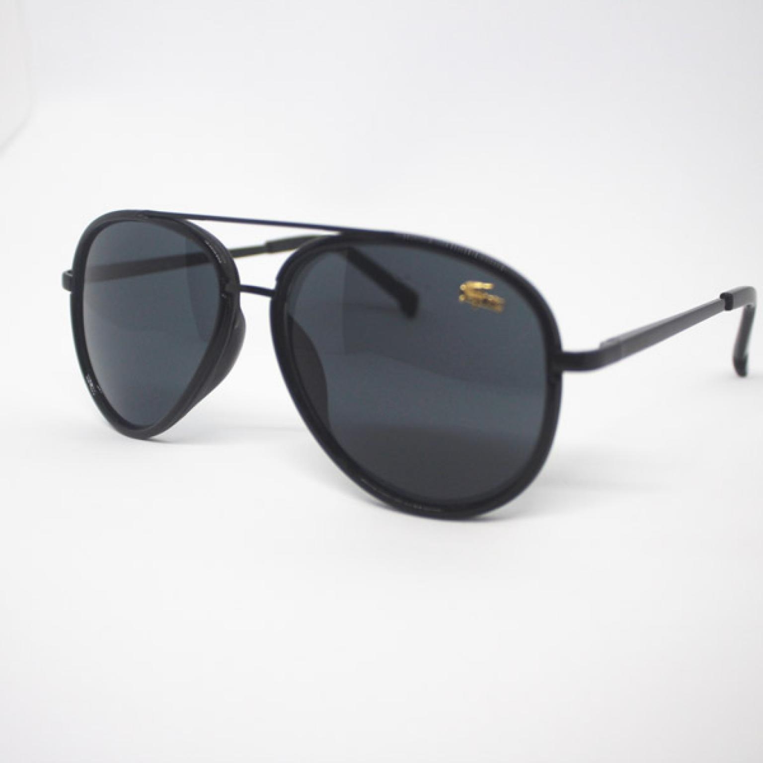 Black Pilot Shape Sunglass unisex UV400 Protected For Men Women |SGM-24R|