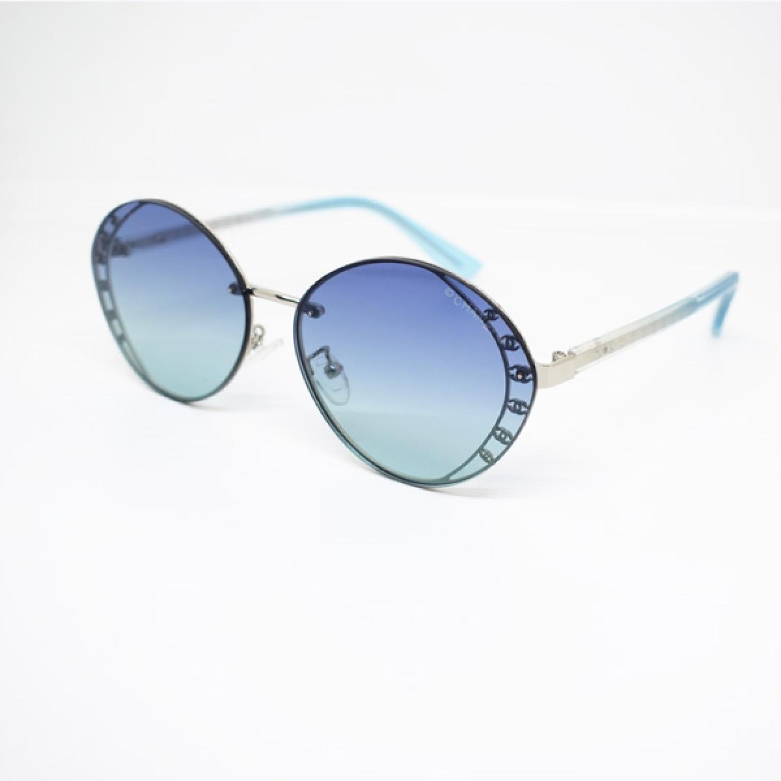 Ladies Fashionable Trendy Sunglass brown Shade Lens With Golden Frame For Women Cat Eye Glass