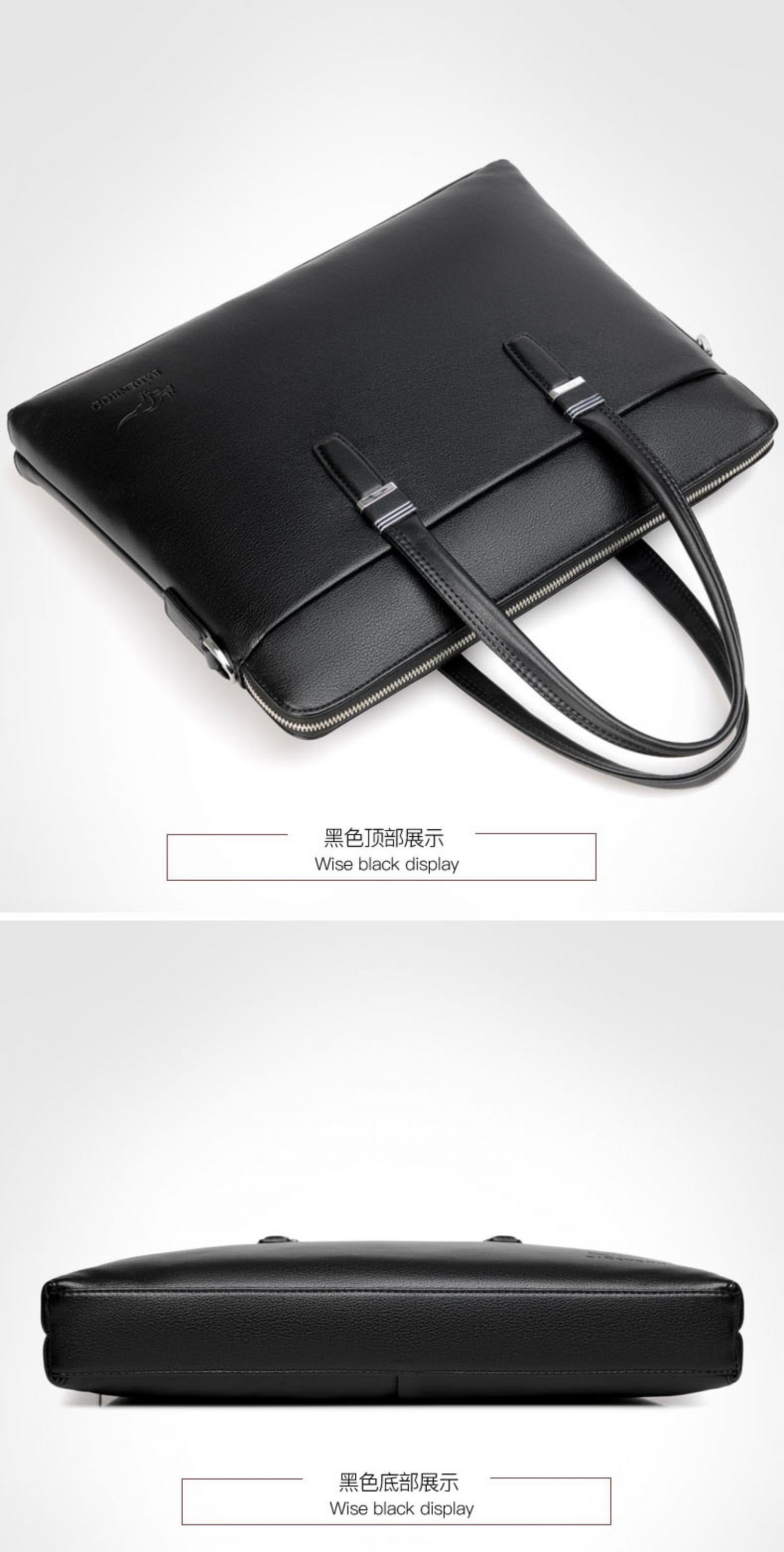 Men's Briefcase Bags For Laptop Man Business Bag Handbags High Quality Leather Office Shoulder Bags Tote BADENROO Official File Bag 