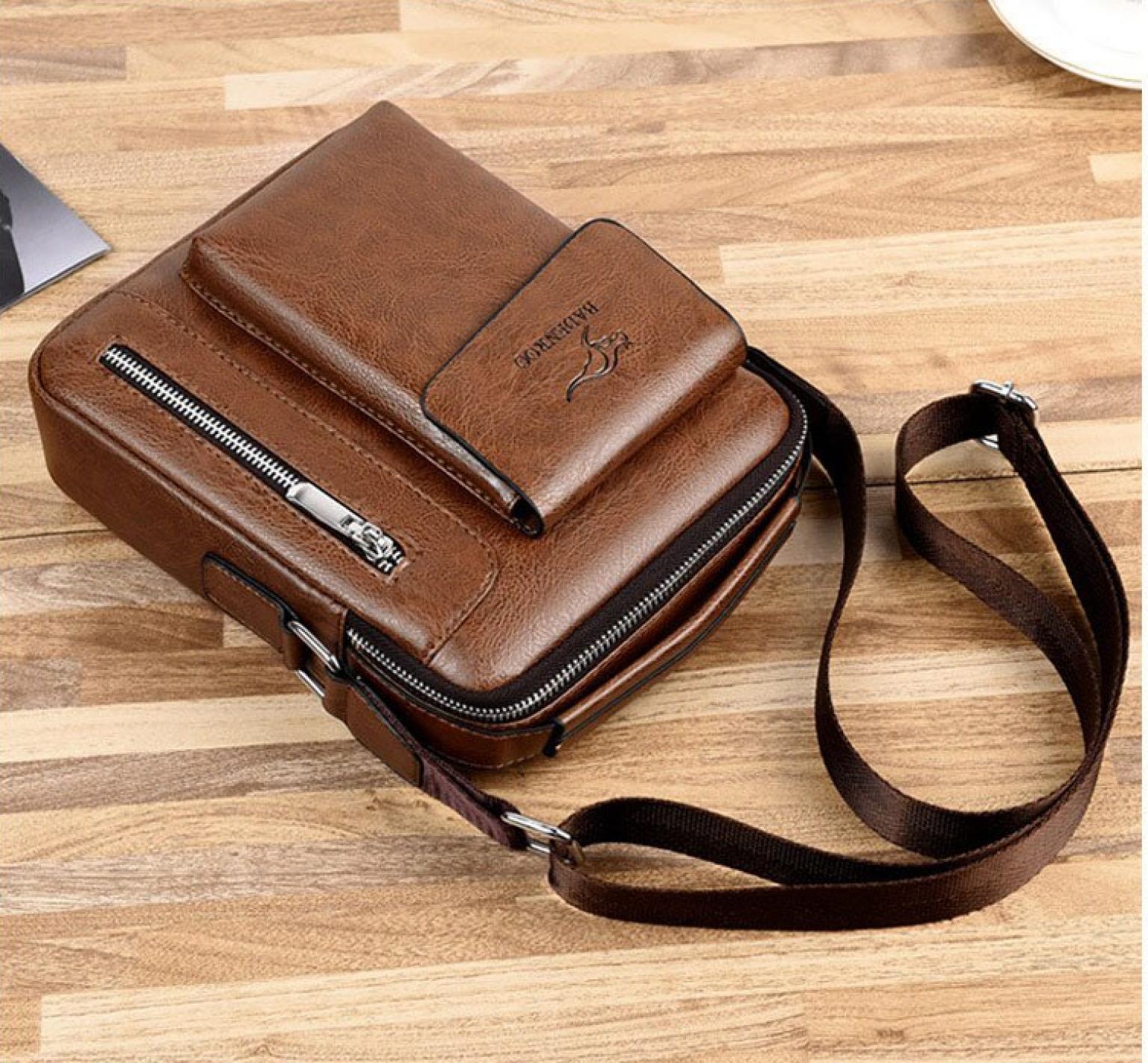 Men Tote Bags Set Badenroo Famous Brand New Fashion Man Leather ...