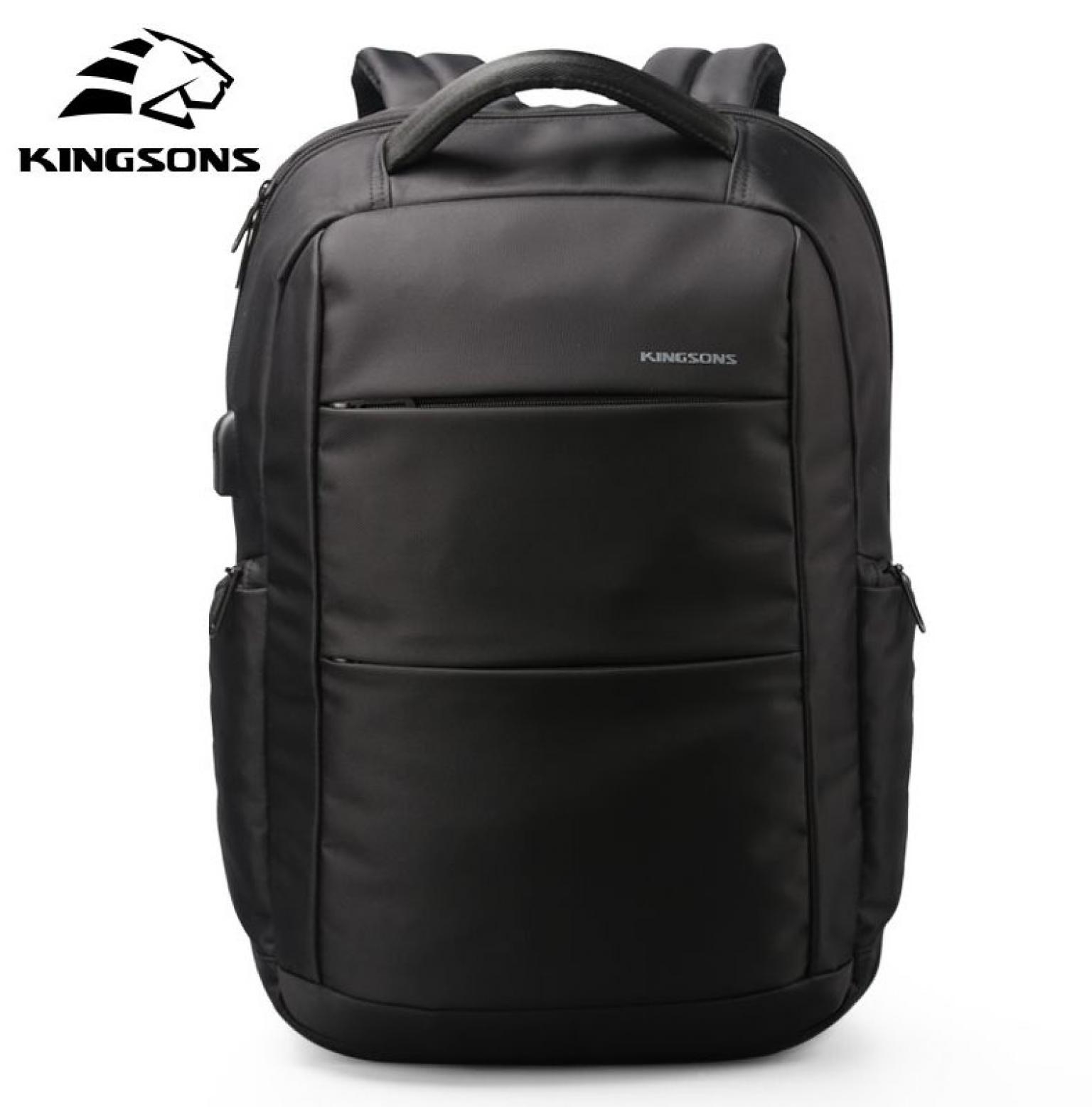 Kingsons Men Backpack Brand USB Charging Designer 15.6 Inch Computer Laptop Waterproof Anti Theft Women School Bags Laptop Bagpack College Bag