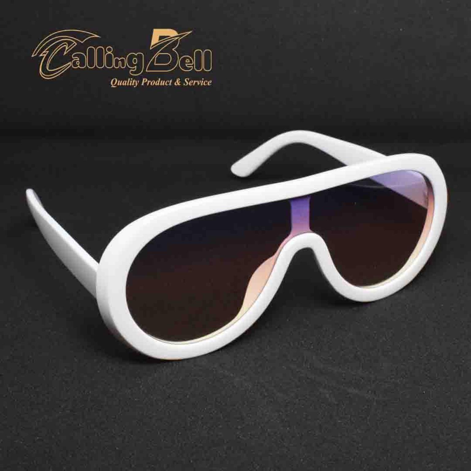 OVER SIZED UNISEX TRENDY SUNGLASSES FOR MORE STYLISH MEN WOMEN BIG FRAME WHITE GLASSES