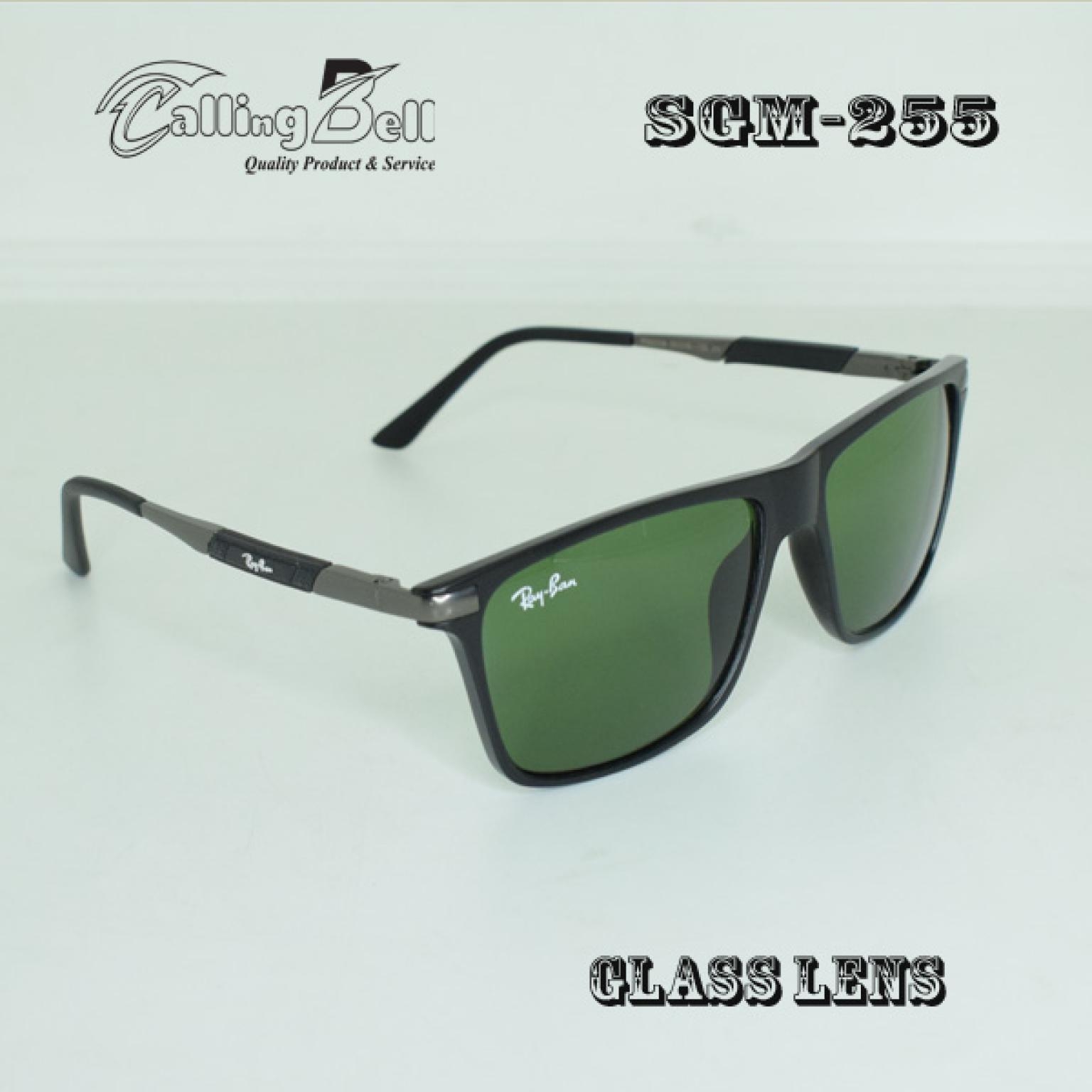 Men's New Metal Body Wayfarer Sunglasses Botle Green Glass Lens 