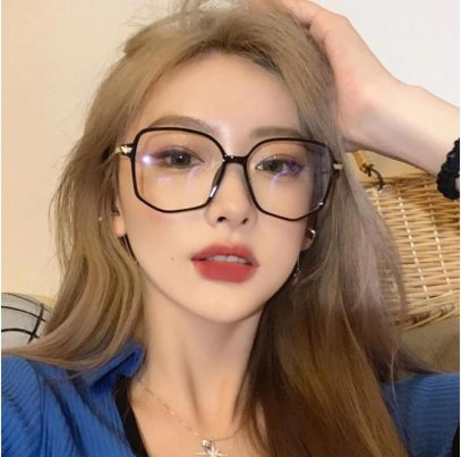 Anti-Blue Light Square Women Optical Eyeglasses Classic Fashion Metal Glasses Frame Men Computer Prescription Eye Glasses