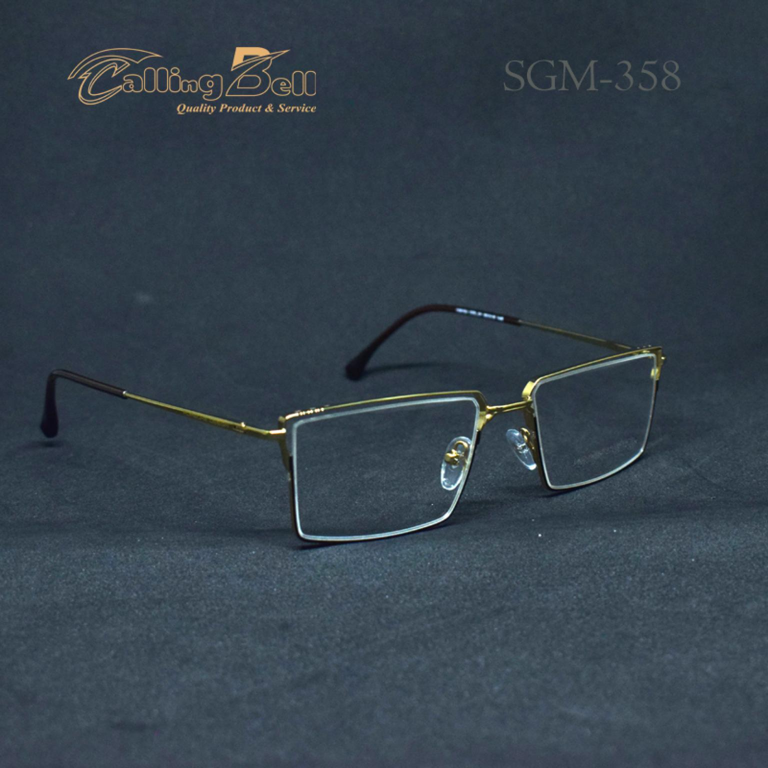 Half Rim Business Class Golden Optical Frame With Black Metal Body For Men Women Eye Wear