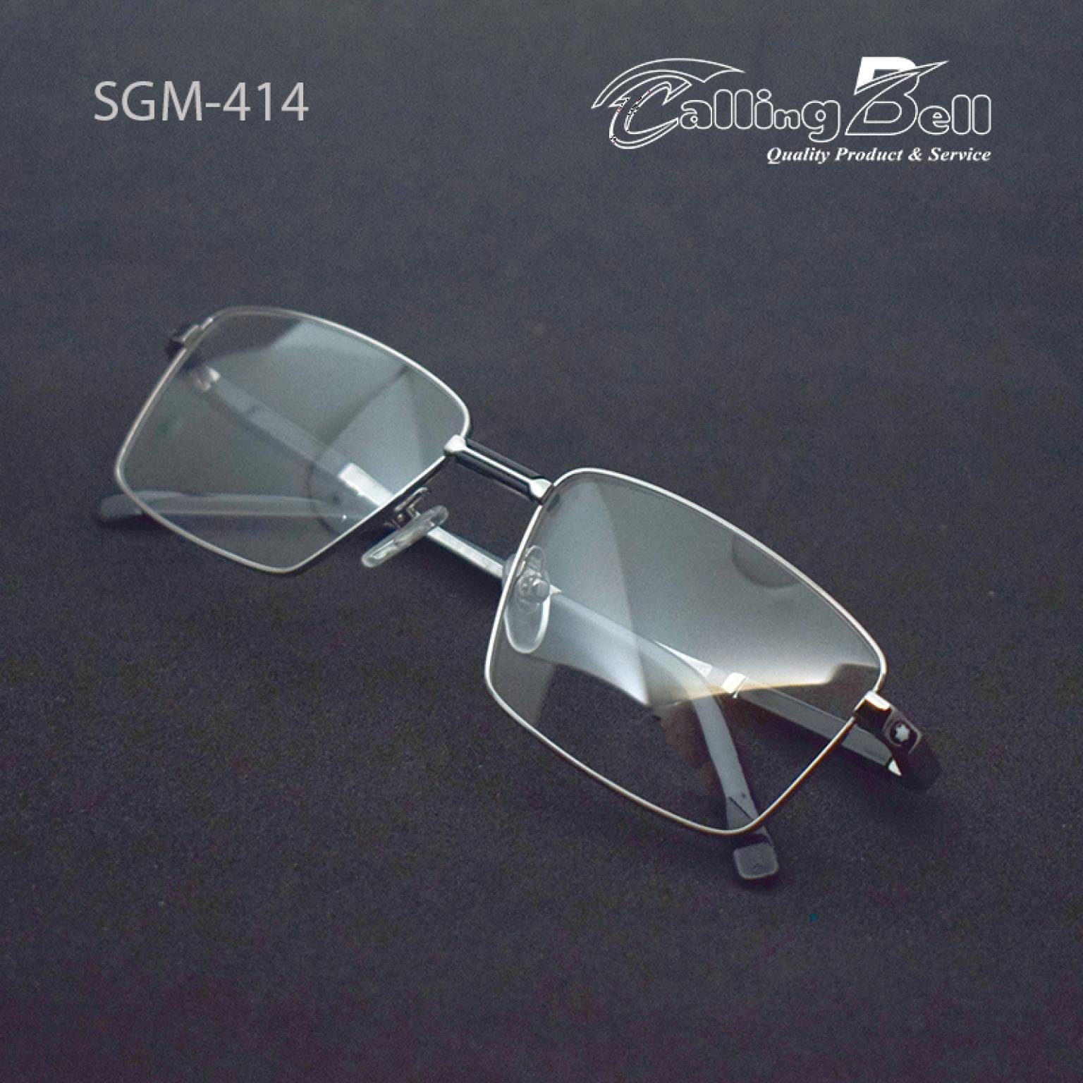 Premium Quality Full Rim Rectangular Silver Color Optical Frame For Business Class Men Eye Wear