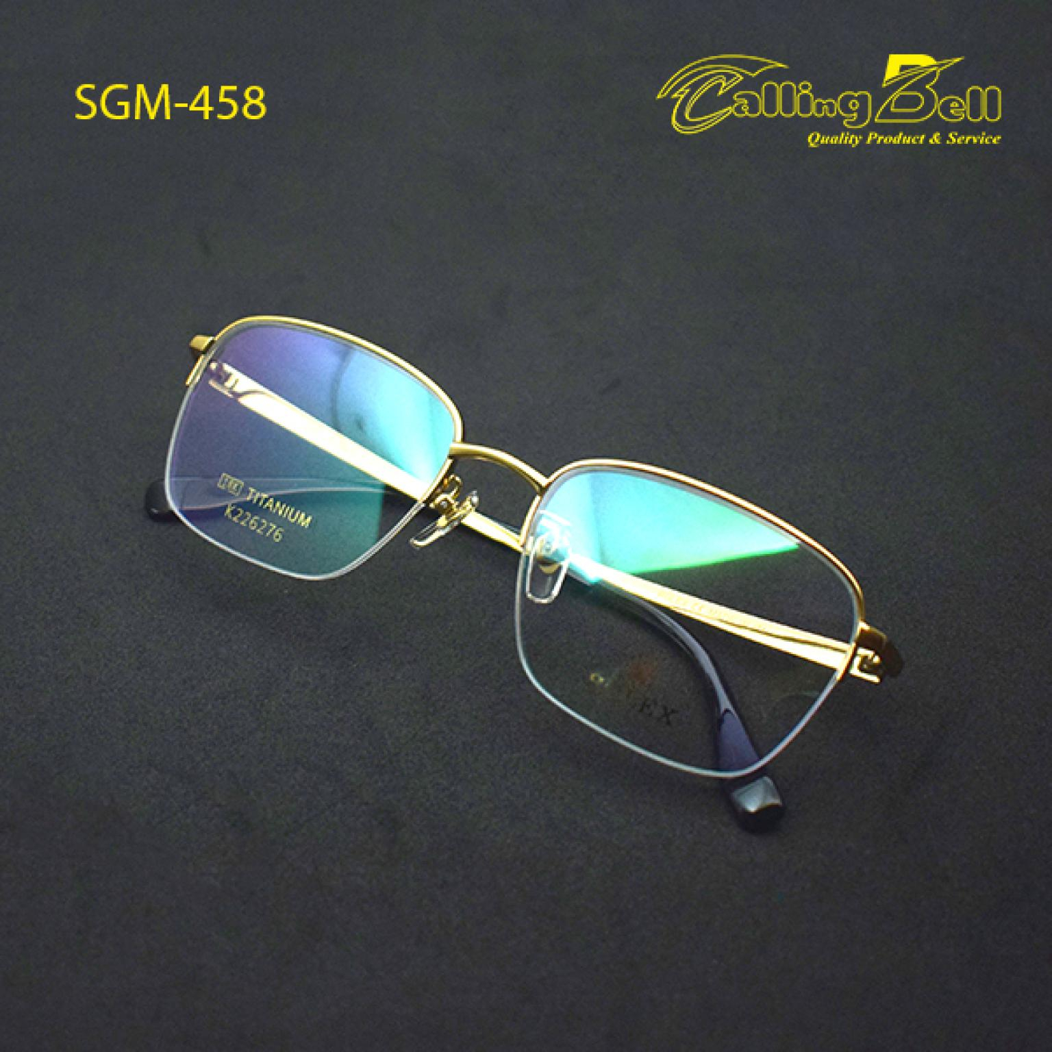  Business Class Optical Frame 18k Titanium Gold Color Half Rim Eye Wear For Men
