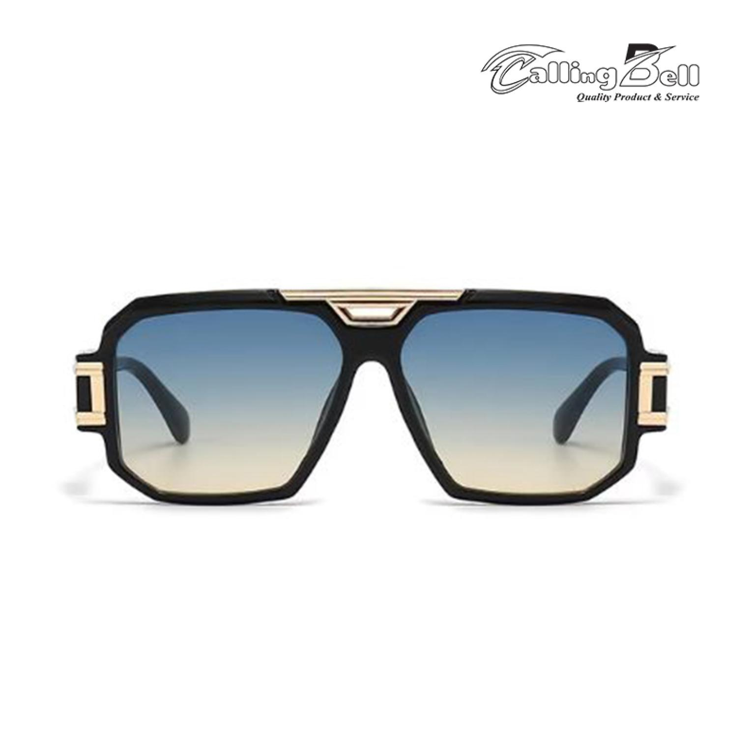 Luxury Brand Oversized Vintage Design Eye Wear For Men Women Trendy Fashionable Driving Double Color Shade Glasses